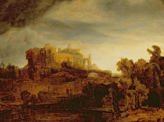 Paysage avec un château
